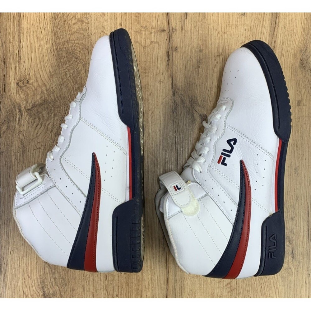 FILA F-13 White High Top  1VF059LX-150 Classic Basketball/Lifestyle Mens SIze 10 - Picture 9 of 13
